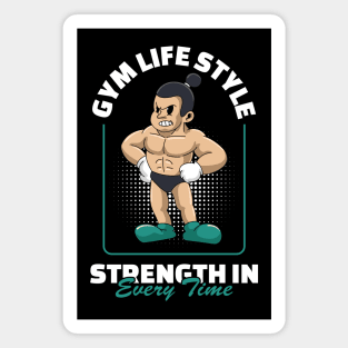 Gym Life Style Mascot Magnet